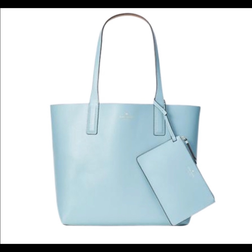Leather Blue/brown Reversible Kate Spade Tote Only